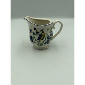 Villeroy & Boch Phoenix Blau Creamer Cream Pitcher W Germany Porcelain Blue Bird